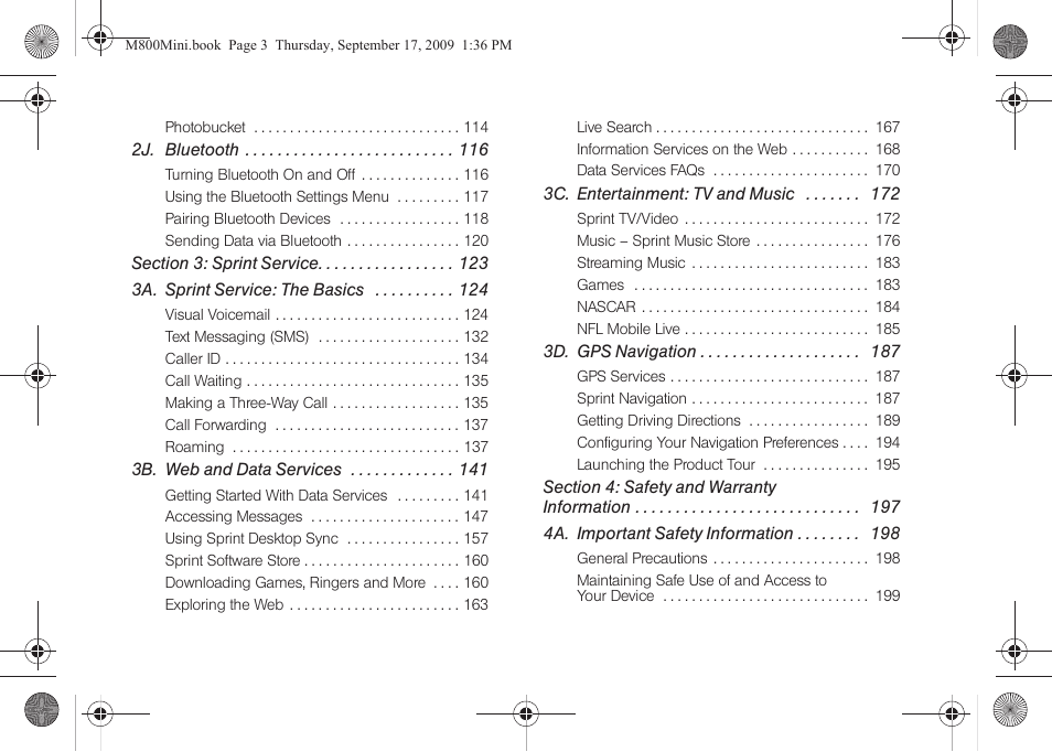 Samsung SPH-M810HAASPR User Manual | Page 5 / 235