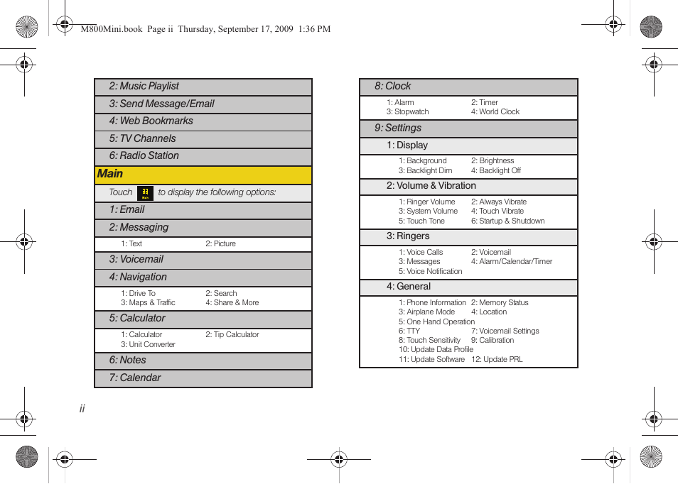 Main | Samsung SPH-M810HAASPR User Manual | Page 8 / 235