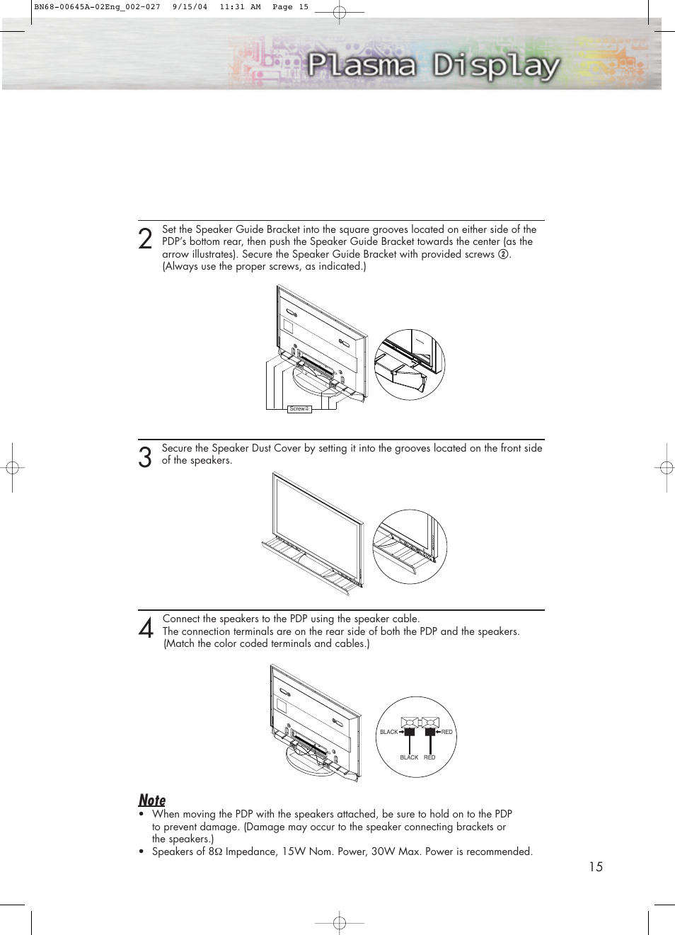 Samsung HPP5071X-XAC User Manual | Page 15 / 116
