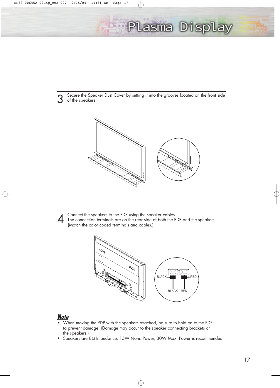 Samsung HPP5071X-XAC User Manual | Page 17 / 116