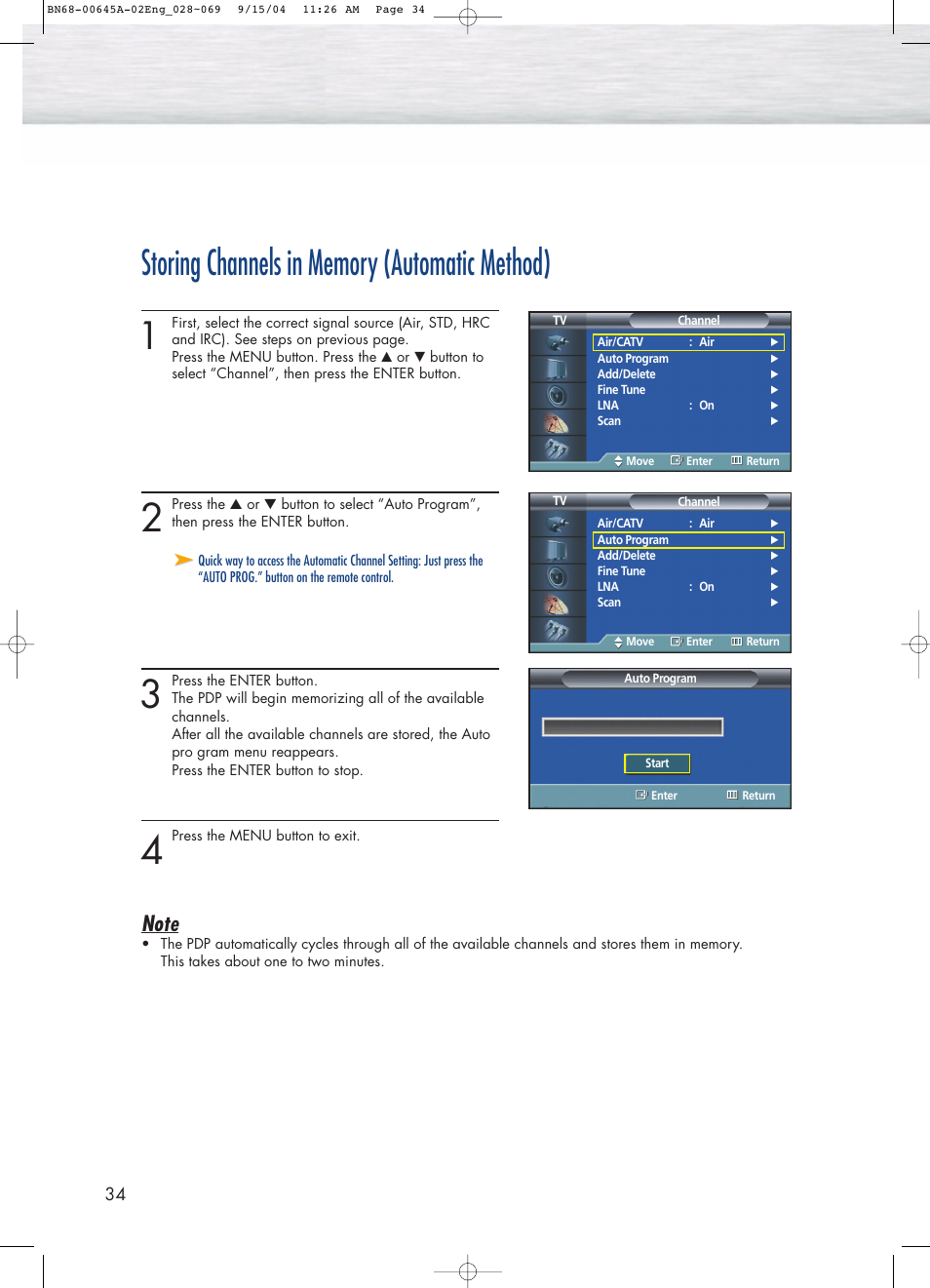 Samsung HPP5071X-XAC User Manual | Page 34 / 116