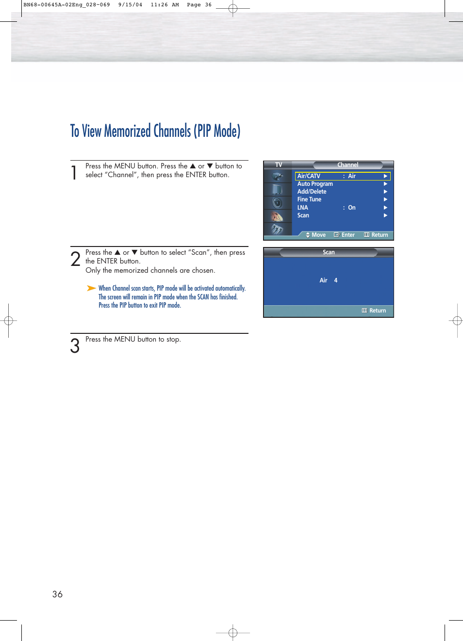 Samsung HPP5071X-XAC User Manual | Page 36 / 116