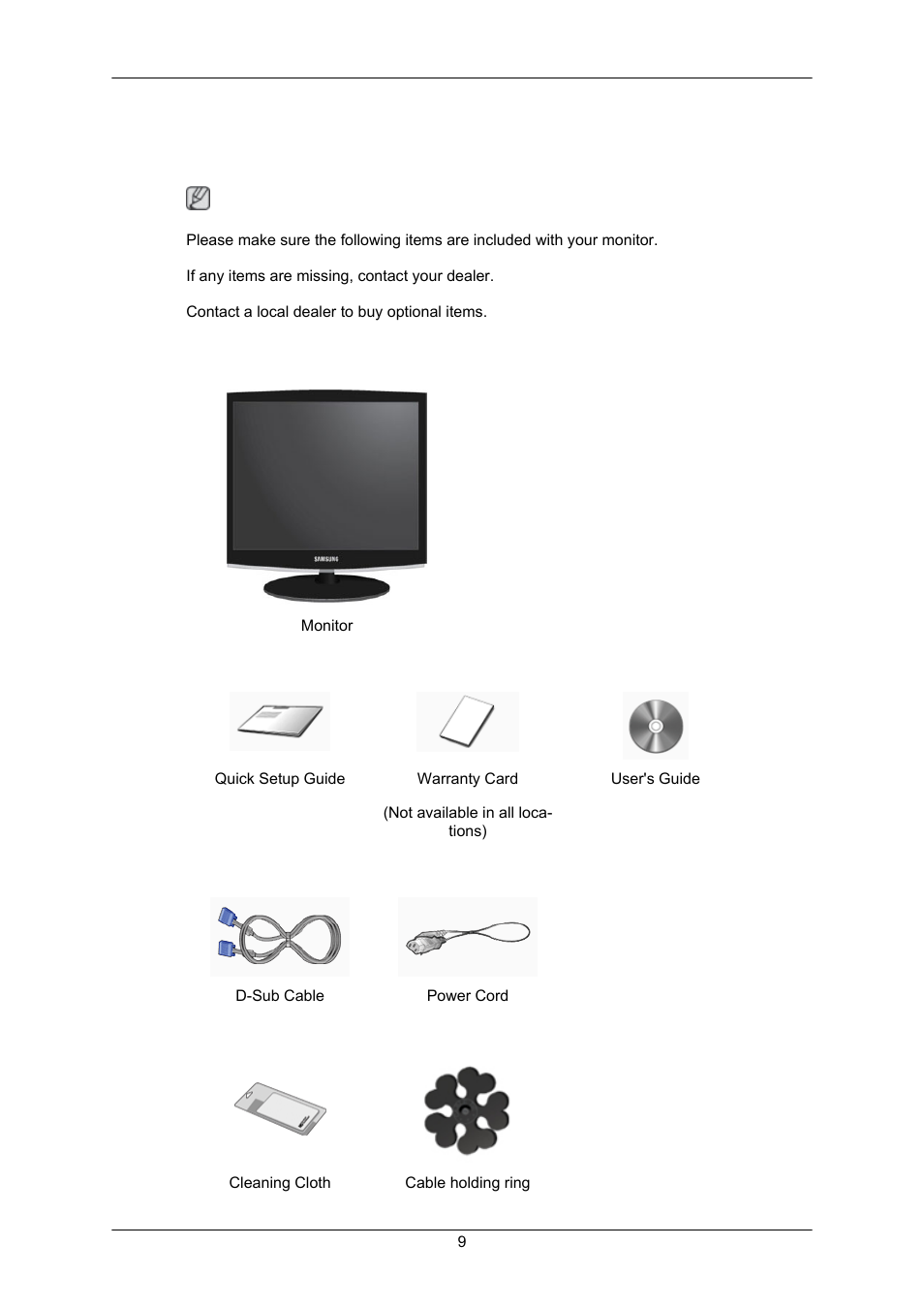 Introduction, Package contents, Unpacking | Samsung LS17CMAKF-XT User Manual | Page 10 / 58