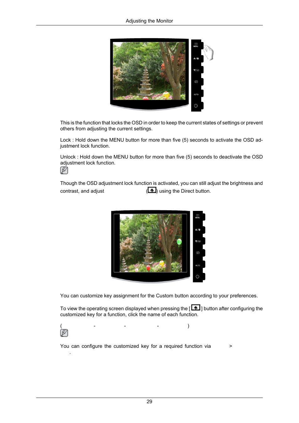 Customized key | Samsung LS17CMAKF-XT User Manual | Page 30 / 58