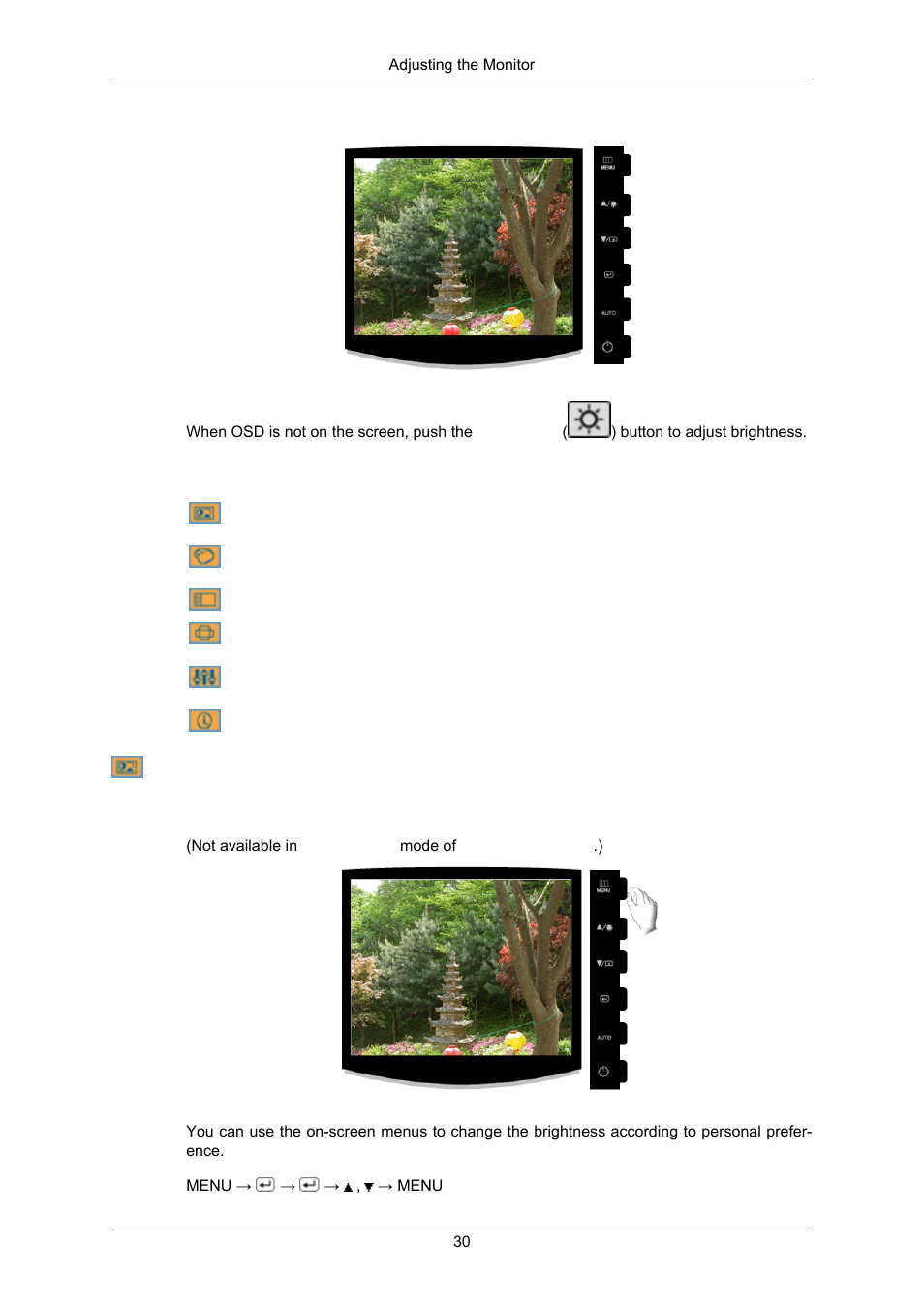 Brightness, Osd function, Picture | Samsung LS17CMAKF-XT User Manual | Page 31 / 58