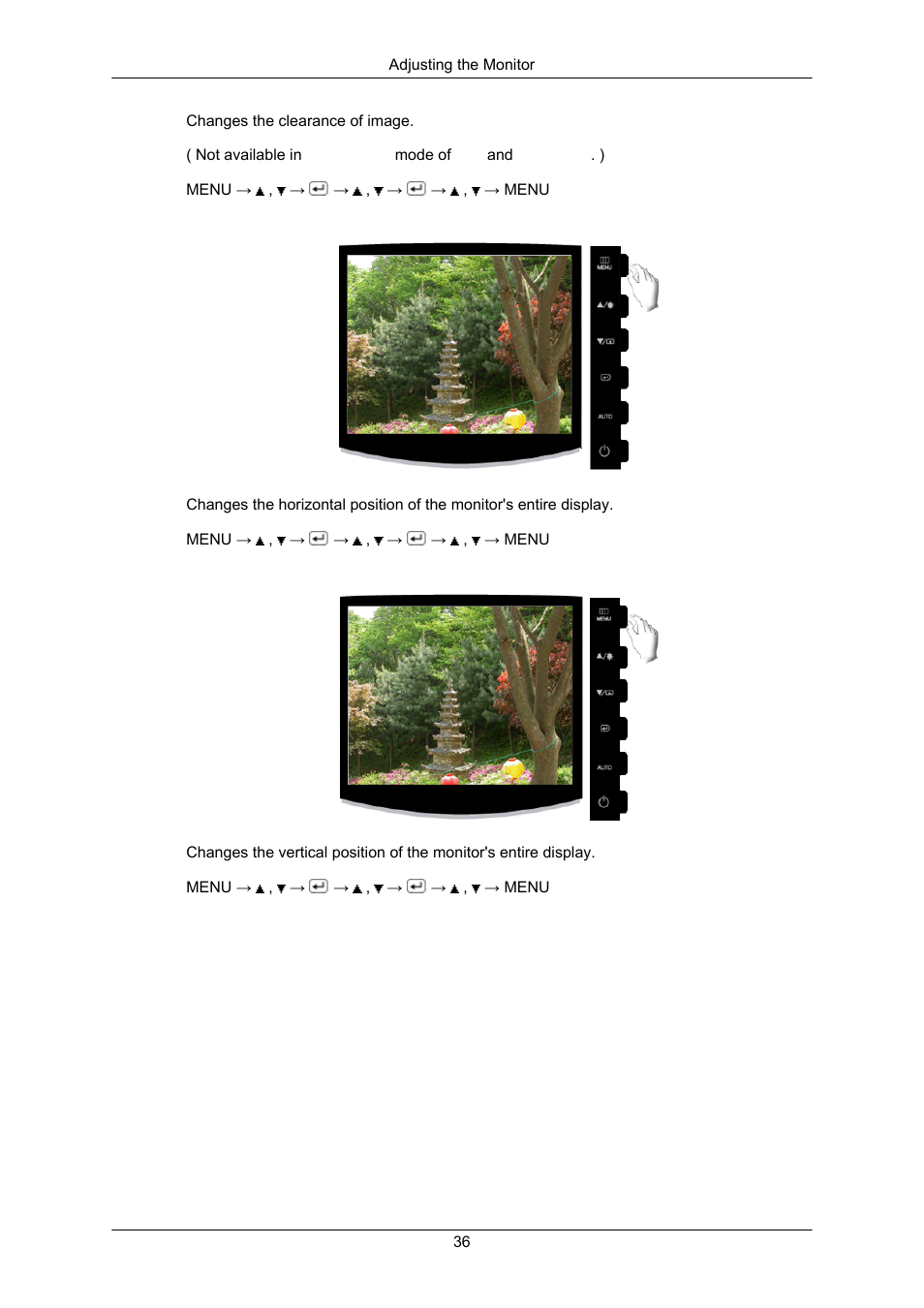 H-position, V-position | Samsung LS17CMAKF-XT User Manual | Page 37 / 58