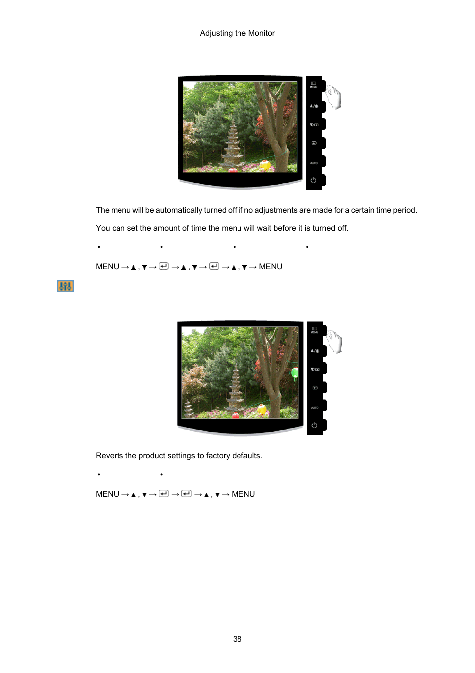 Display time, Setup, Reset | Samsung LS17CMAKF-XT User Manual | Page 39 / 58