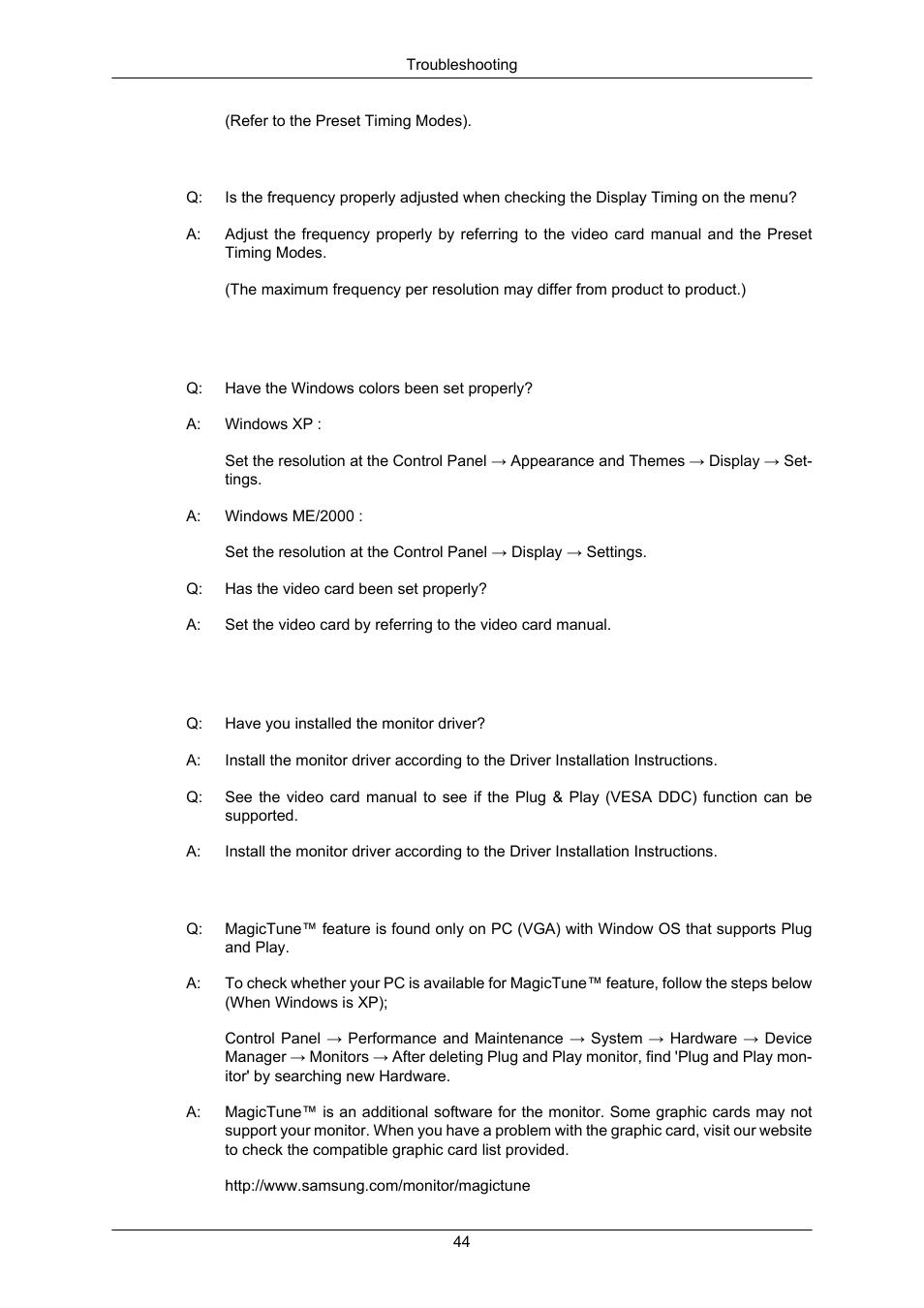 Samsung LS17CMAKF-XT User Manual | Page 45 / 58