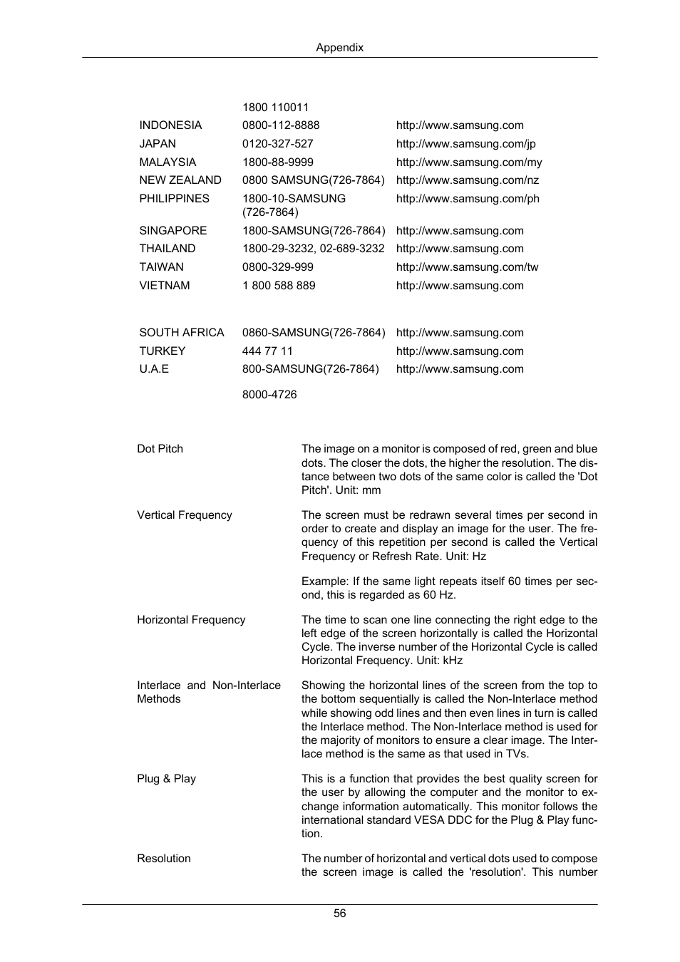 Terms | Samsung LS17CMAKF-XT User Manual | Page 57 / 58