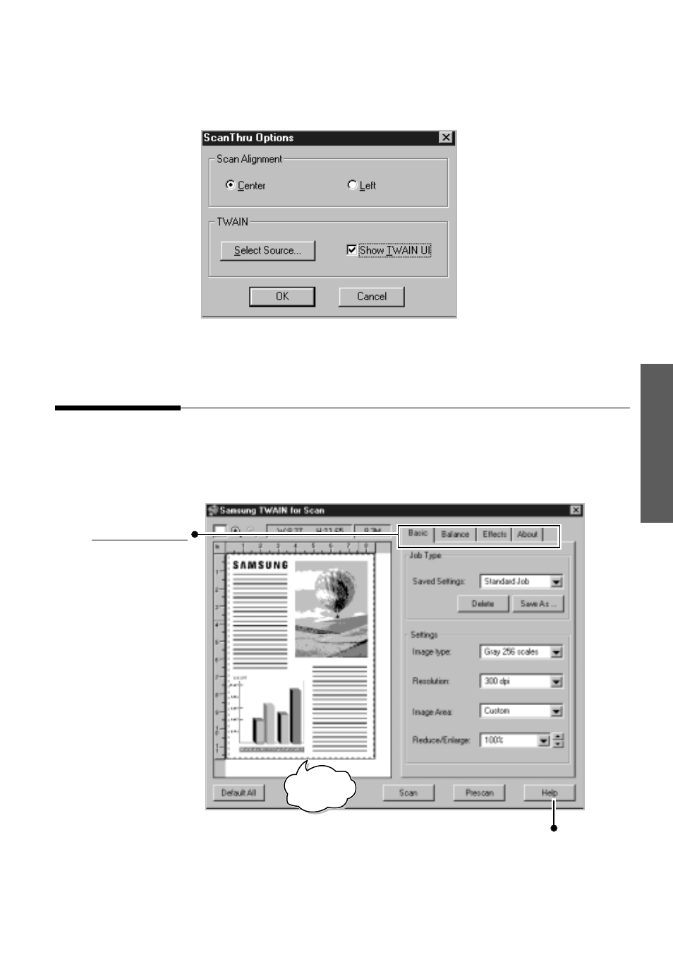 Samsung twain for scan window, Using smarthru | Samsung SF-5100PI-XAA User Manual | Page 40 / 108