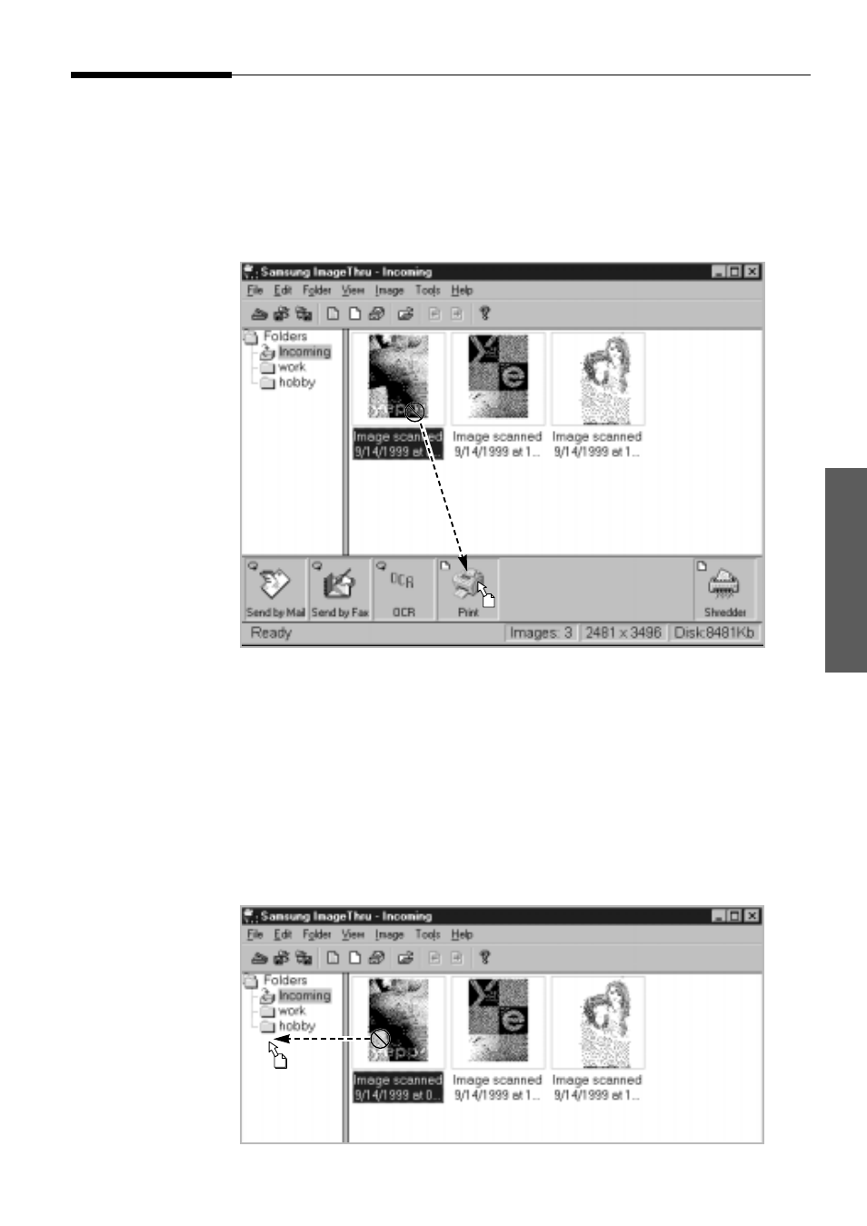 Working with images in browse mode | Samsung SF-5100PI-XAA User Manual | Page 52 / 108