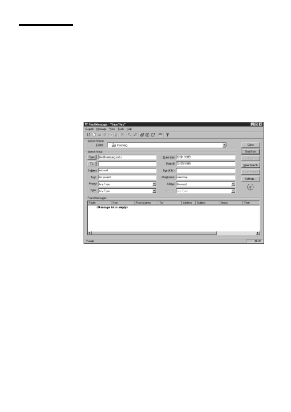 Finding a message | Samsung SF-5100PI-XAA User Manual | Page 65 / 108