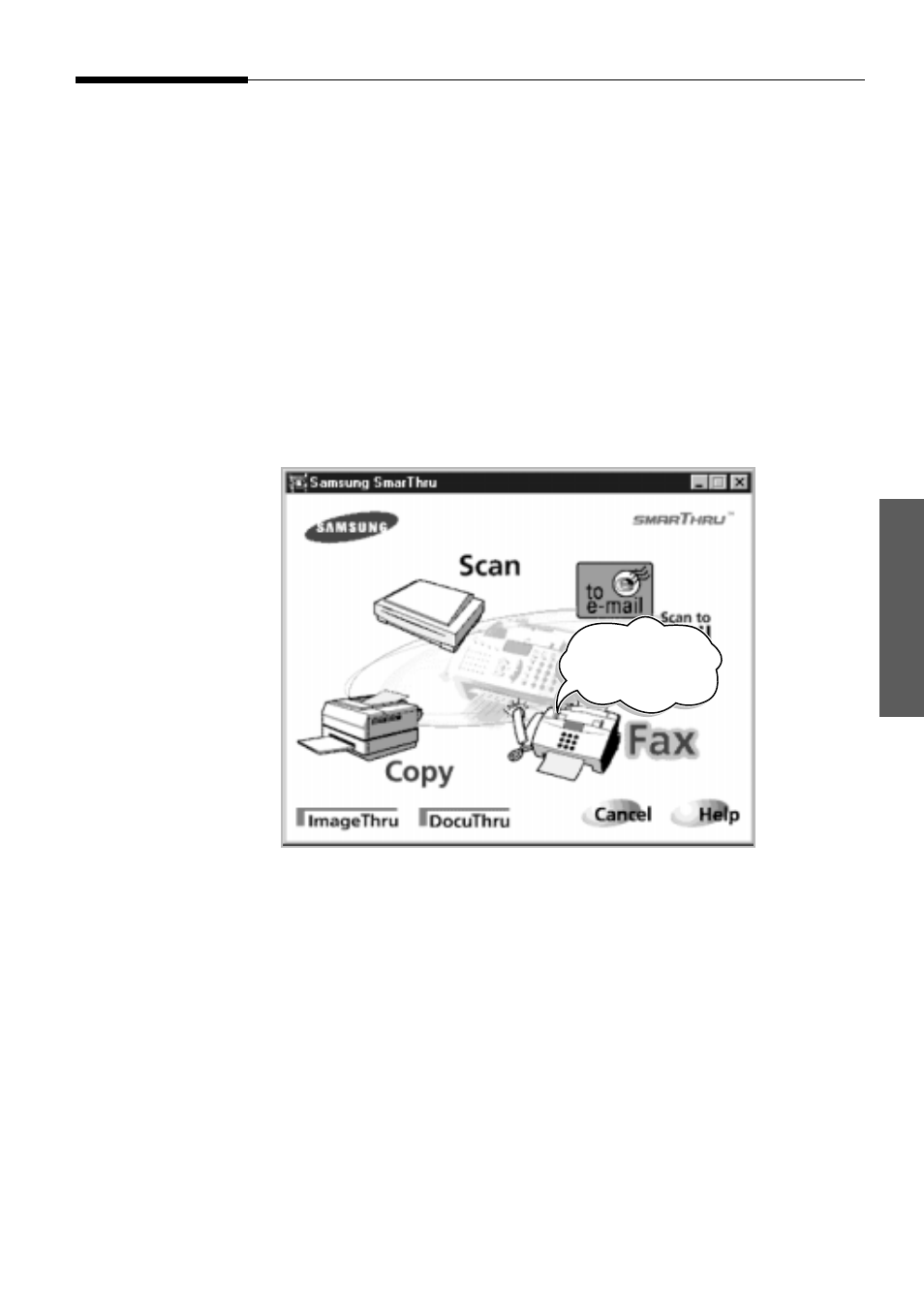 Scanning a document and sending it by fax, Using smarthru | Samsung SF-5100PI-XAA User Manual | Page 74 / 108