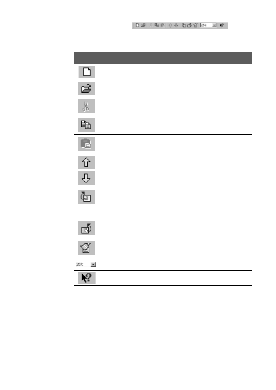 Standard toolbar | Samsung SF-5100PI-XAA User Manual | Page 91 / 108