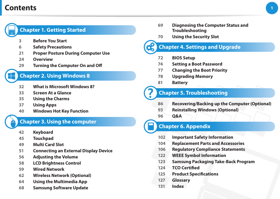 Samsung NP510R5E-A01UB User Manual | Page 2 / 132