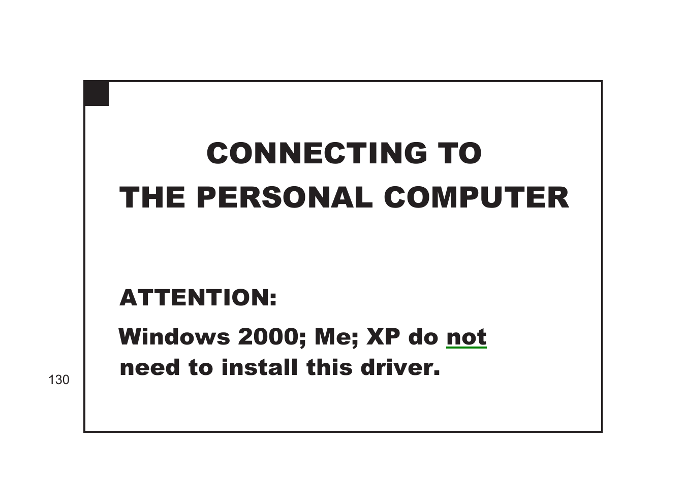 Connecting to the personal computer | Argus Camera DC3810 User Manual | Page 130 / 164