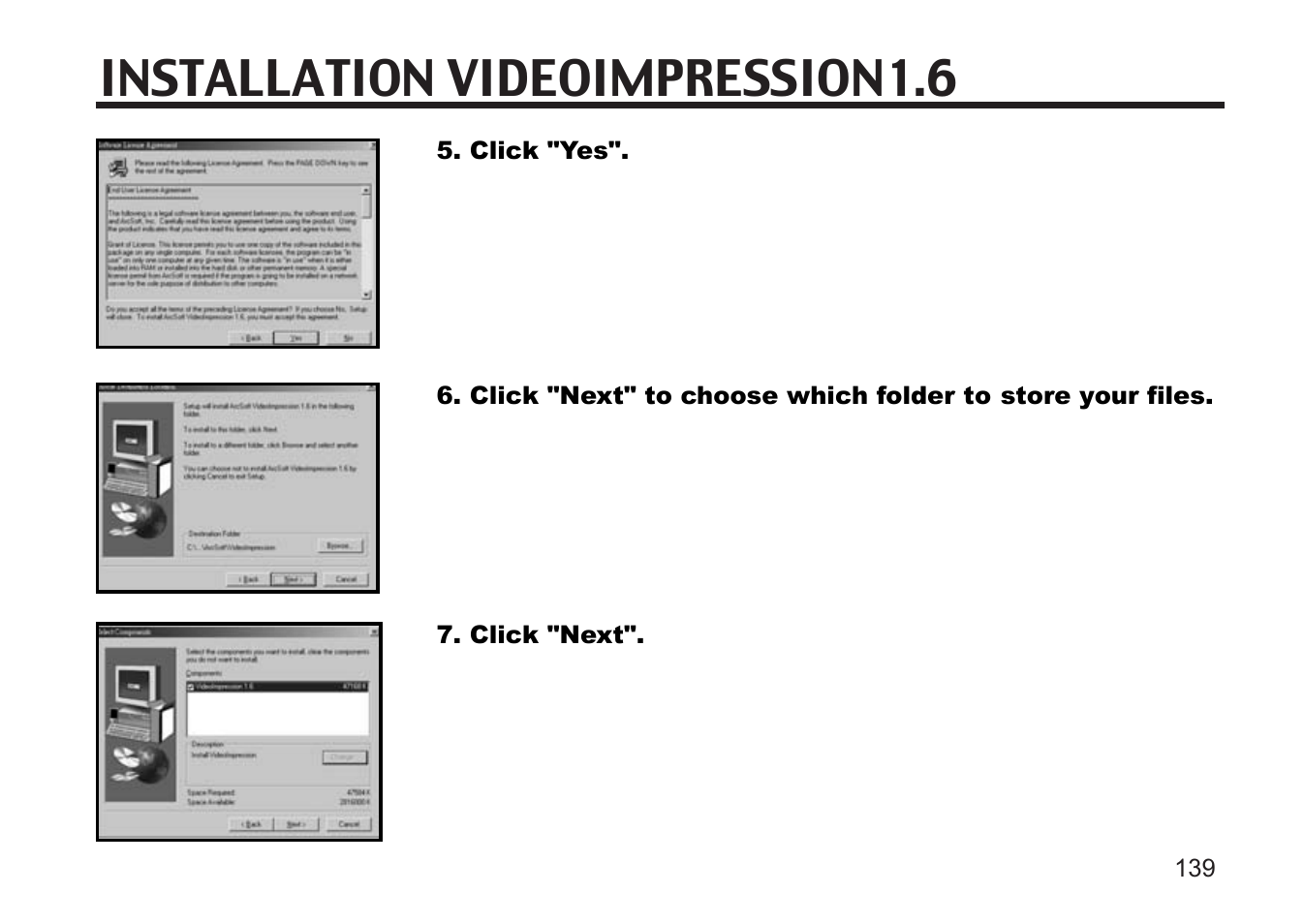 Installation videoimpression1.6 | Argus Camera DC3810 User Manual | Page 139 / 164