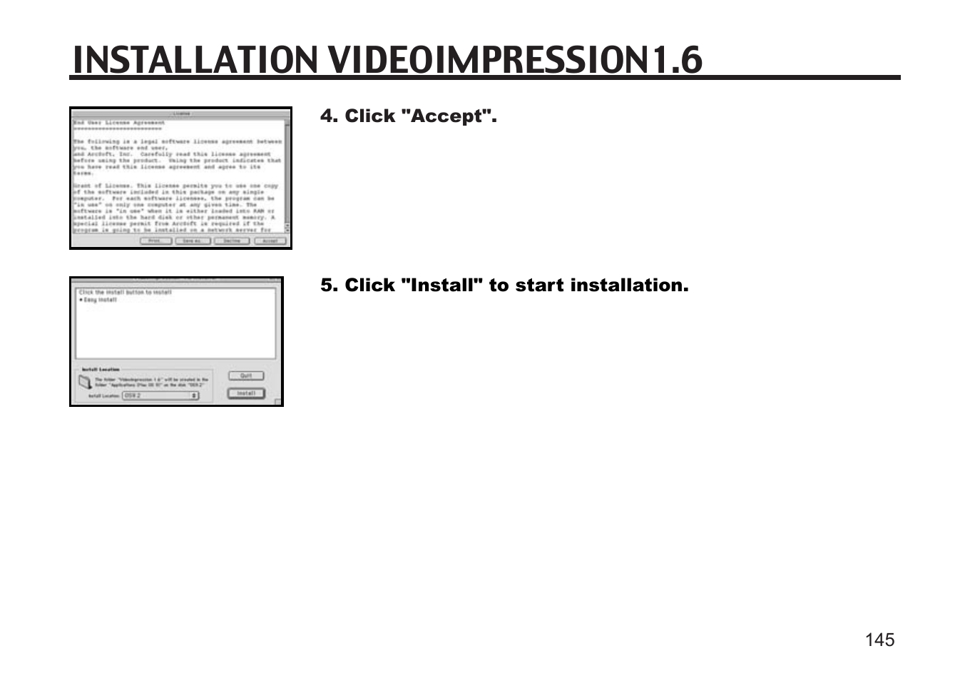 Installation videoimpression1.6 | Argus Camera DC3810 User Manual | Page 145 / 164