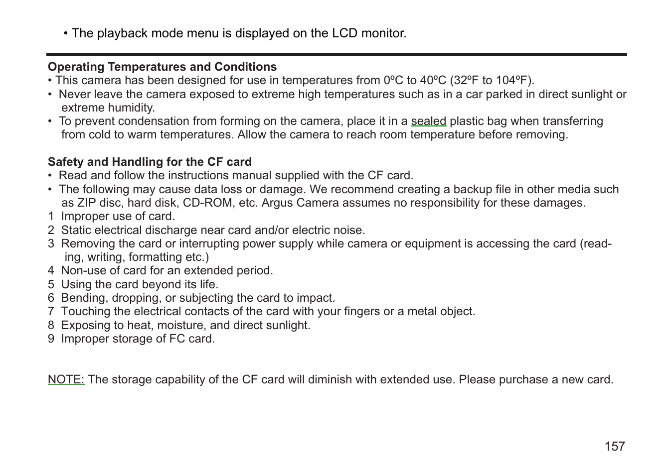 Argus Camera DC3810 User Manual | Page 157 / 164