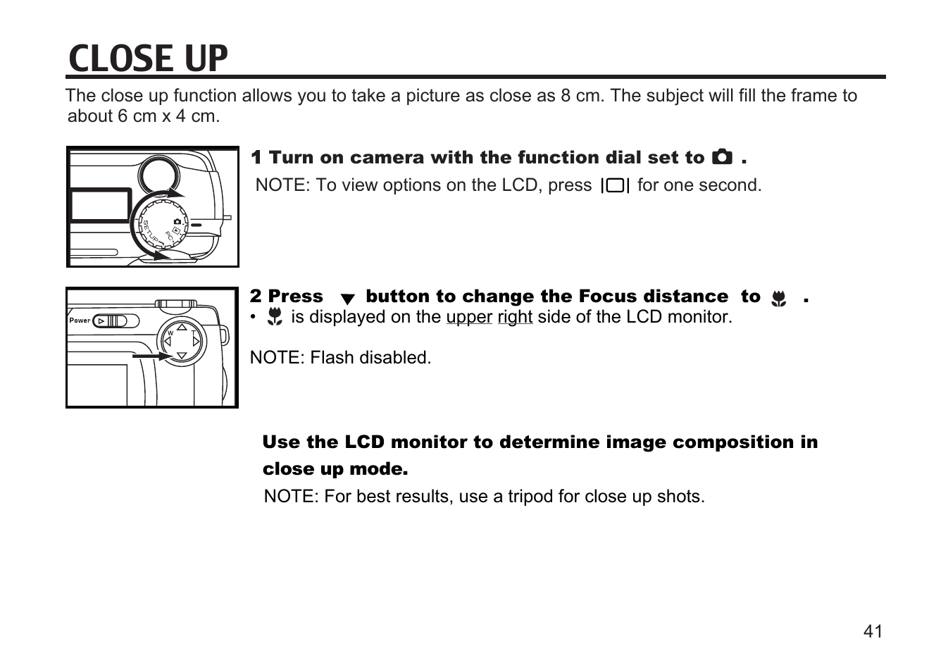 Close up | Argus Camera DC3810 User Manual | Page 41 / 164