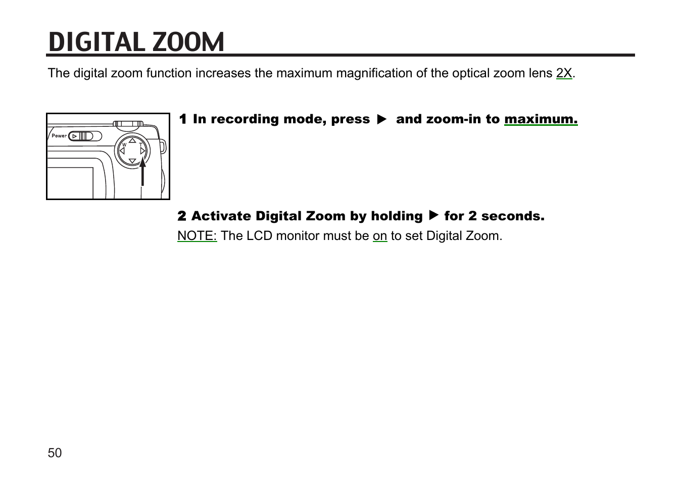 Digital zoom | Argus Camera DC3810 User Manual | Page 50 / 164