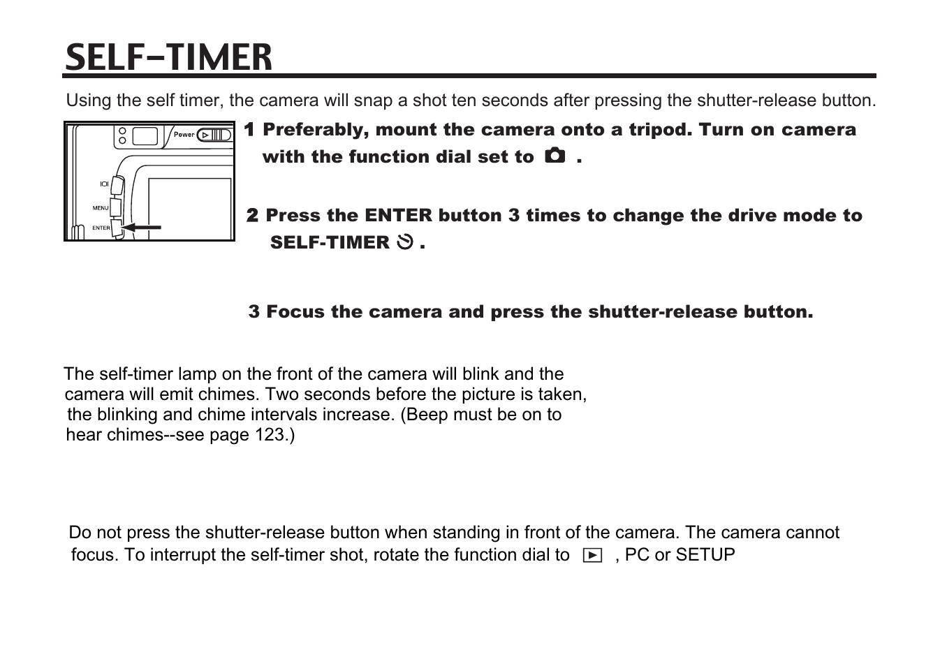 Self-timer | Argus Camera DC3810 User Manual | Page 54 / 164