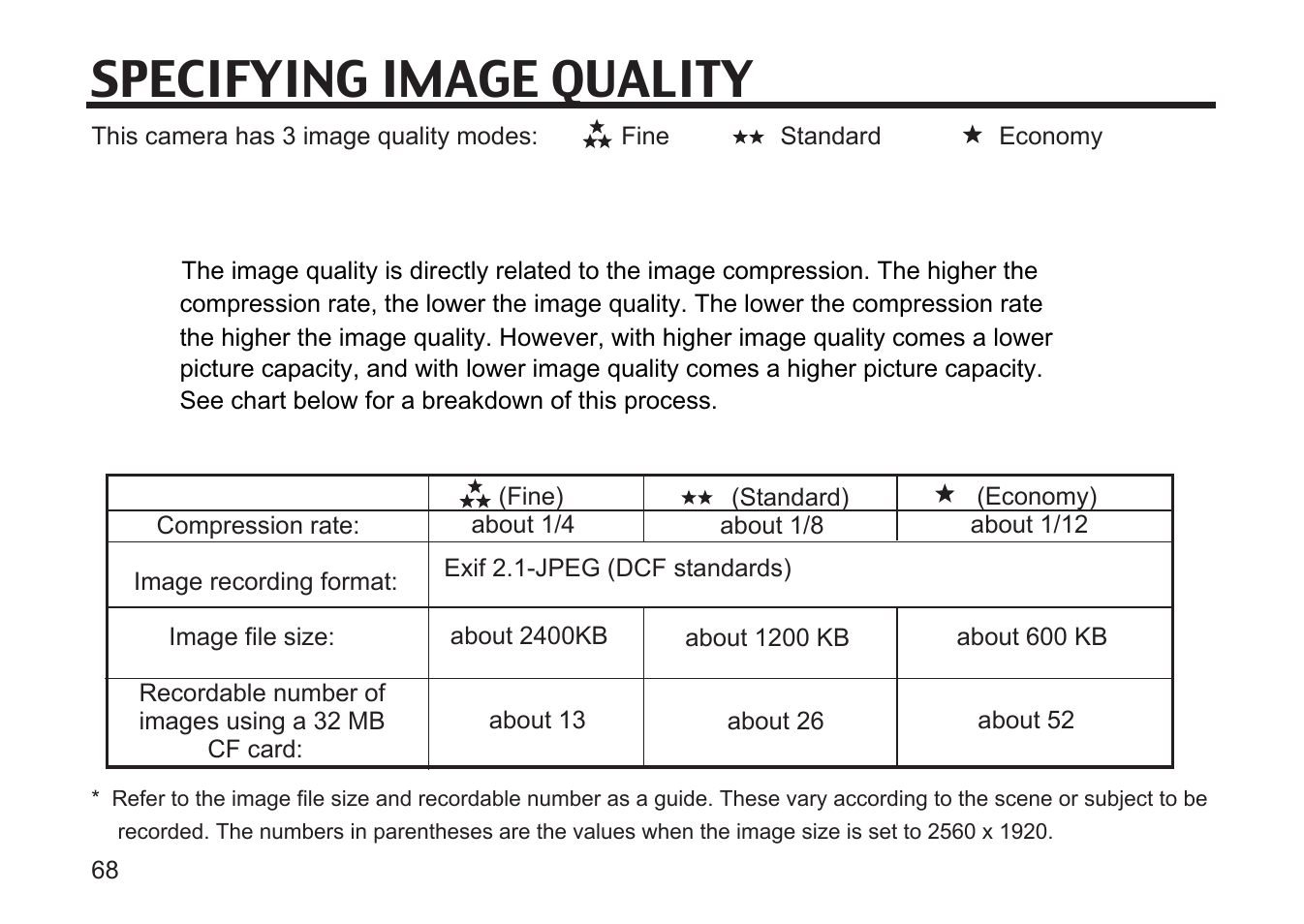 Specifying image quality | Argus Camera DC3810 User Manual | Page 68 / 164