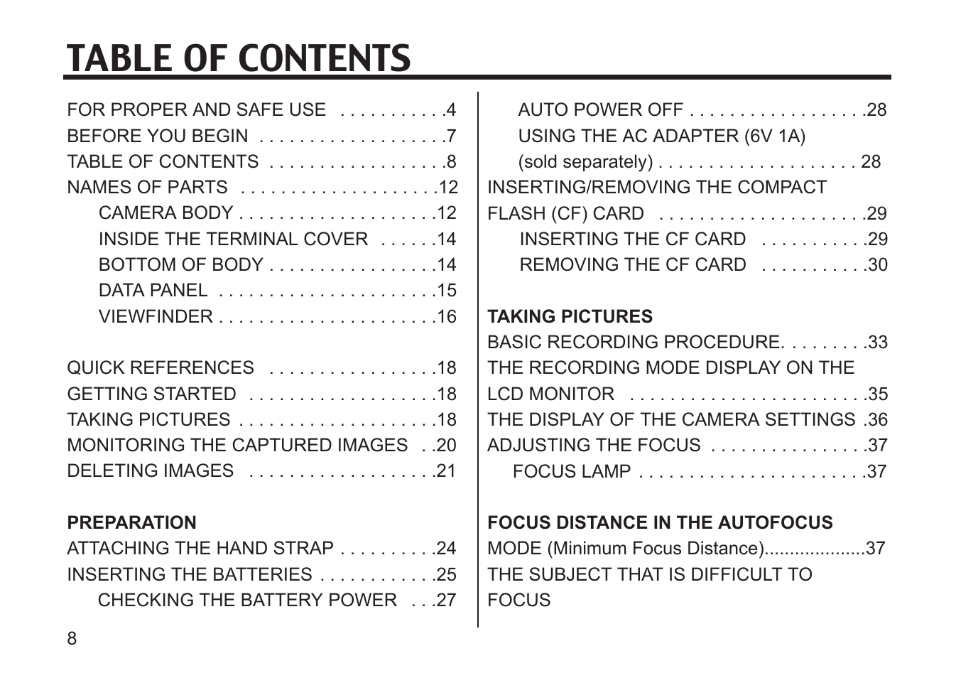 Argus Camera DC3810 User Manual | Page 8 / 164