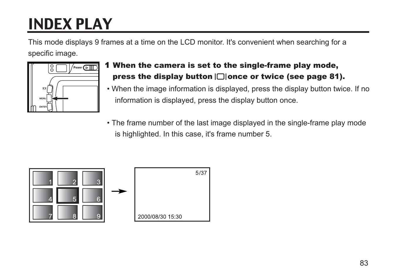 Index play | Argus Camera DC3810 User Manual | Page 83 / 164