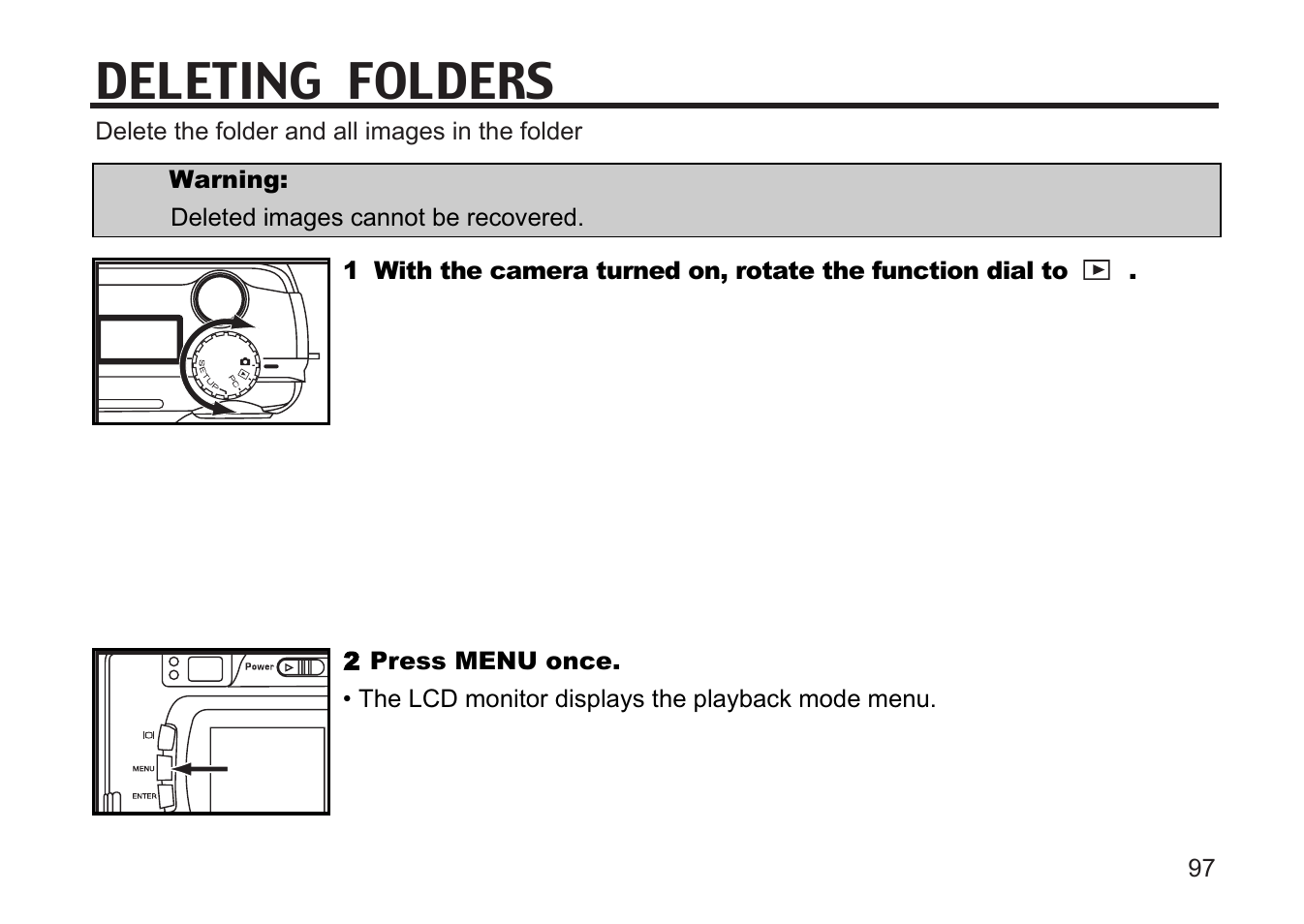 Deleting folders | Argus Camera DC3810 User Manual | Page 97 / 164