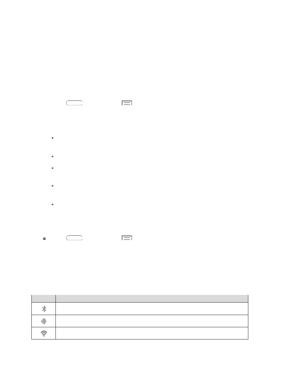 Wallpapers, Settings menu, Status bar | Samsung SM-T217SZKASPR User Manual | Page 25 / 125
