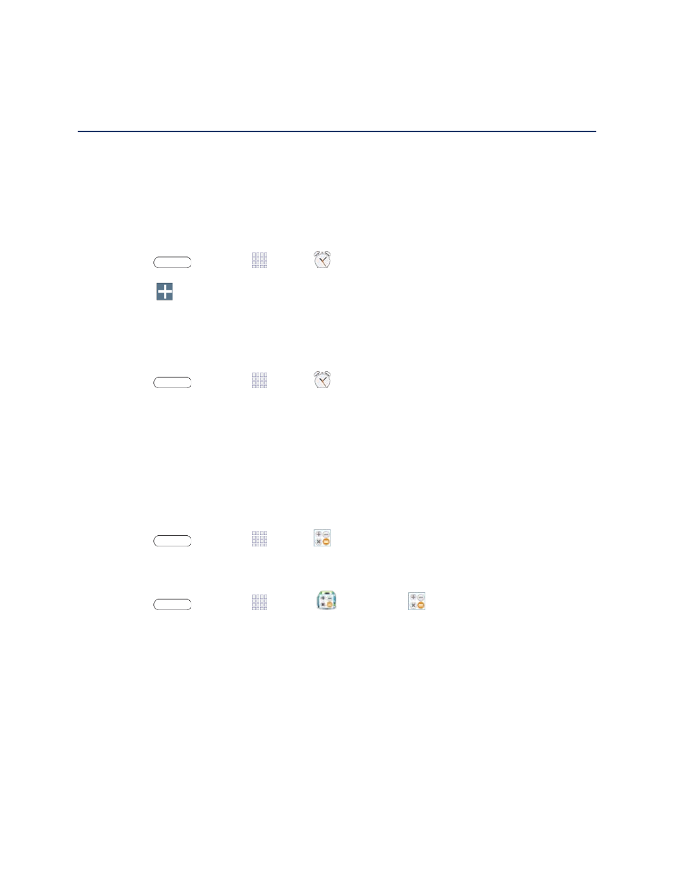 Tools and calendar, Alarm, Calculator | Calendar | Samsung SM-T217SZKASPR User Manual | Page 80 / 125