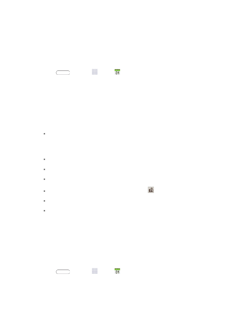 Add an event to the calendar, Add a task to the calendar | Samsung SM-T217SZKASPR User Manual | Page 81 / 125