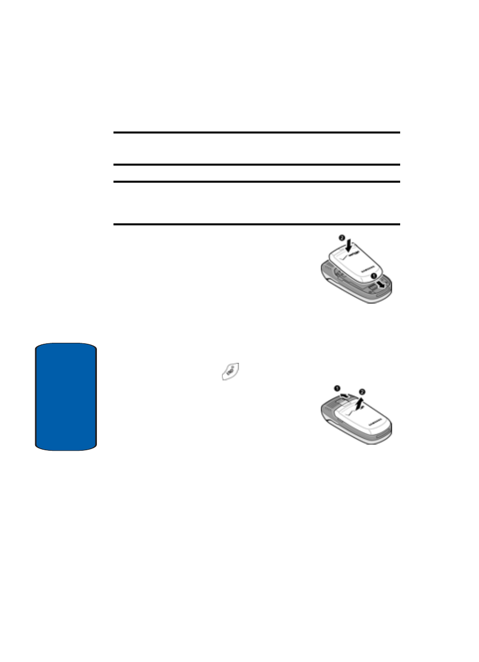 Battery, Remove the battery, Charge the battery | Samsung SCH-A630DAVXAR User Manual | Page 22 / 172