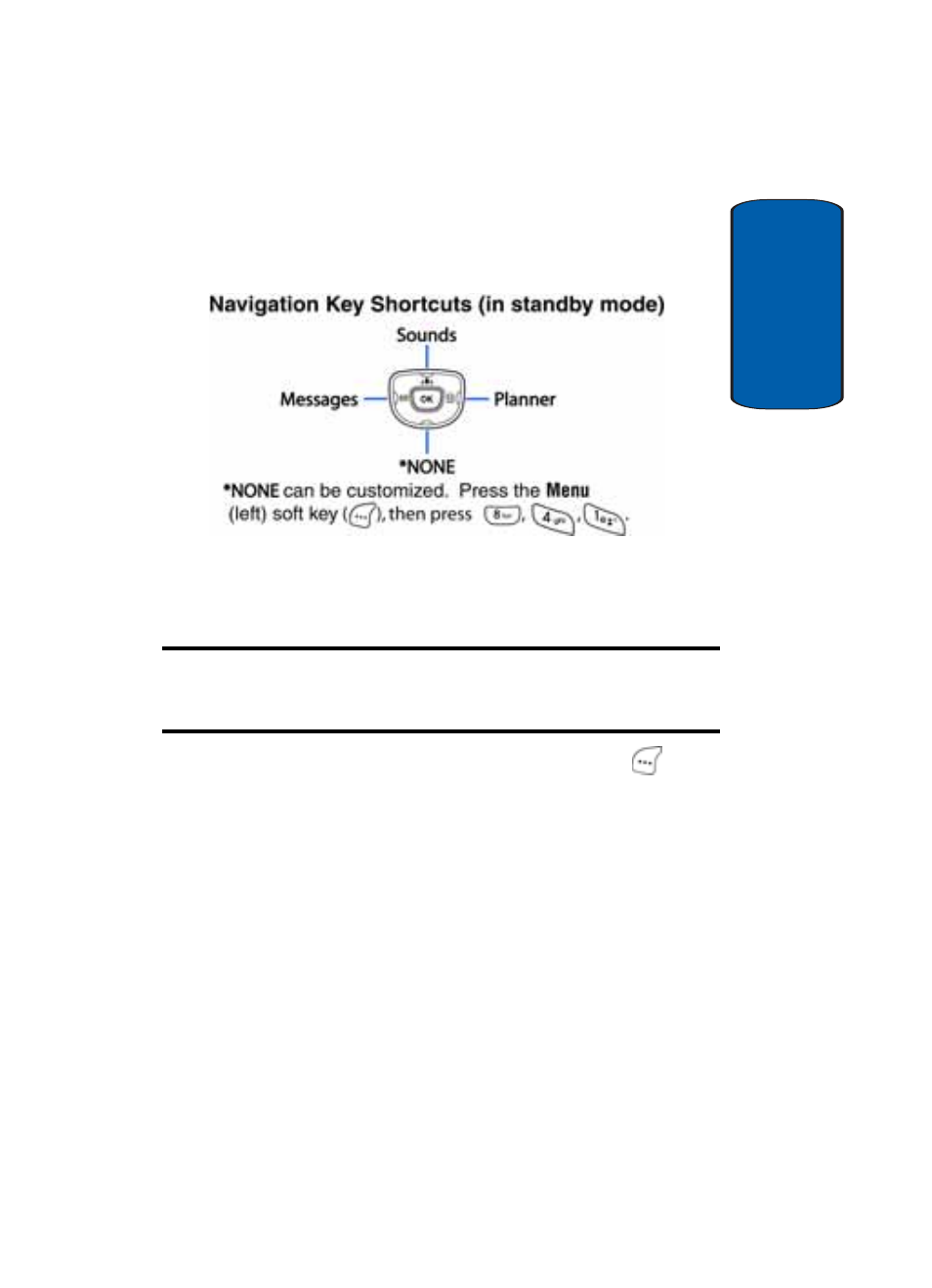 Navigation key shortcuts, The in-use option | Samsung SCH-A630DAVXAR User Manual | Page 45 / 172