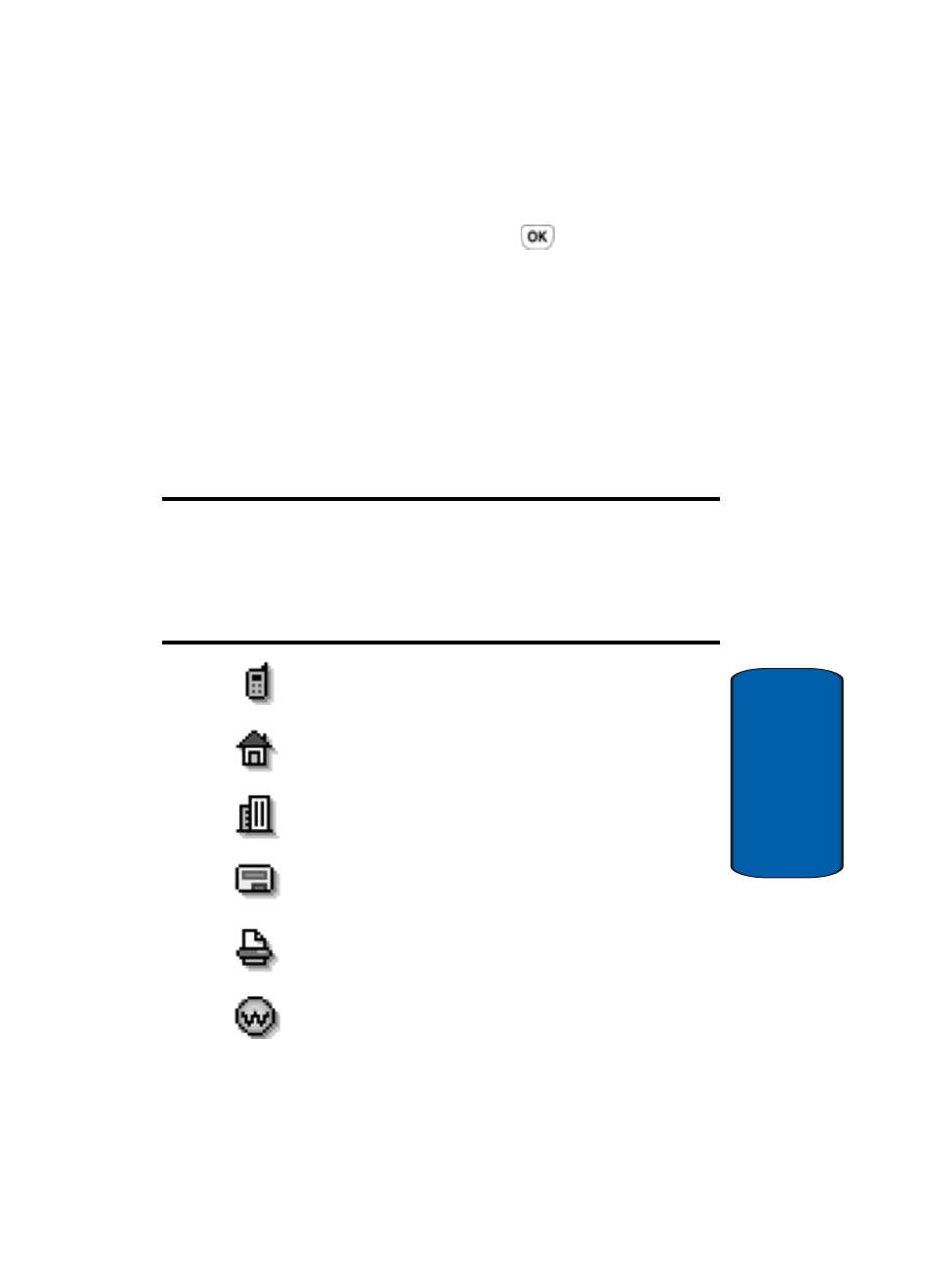 Contact list icons | Samsung SCH-A630DAVXAR User Manual | Page 61 / 172