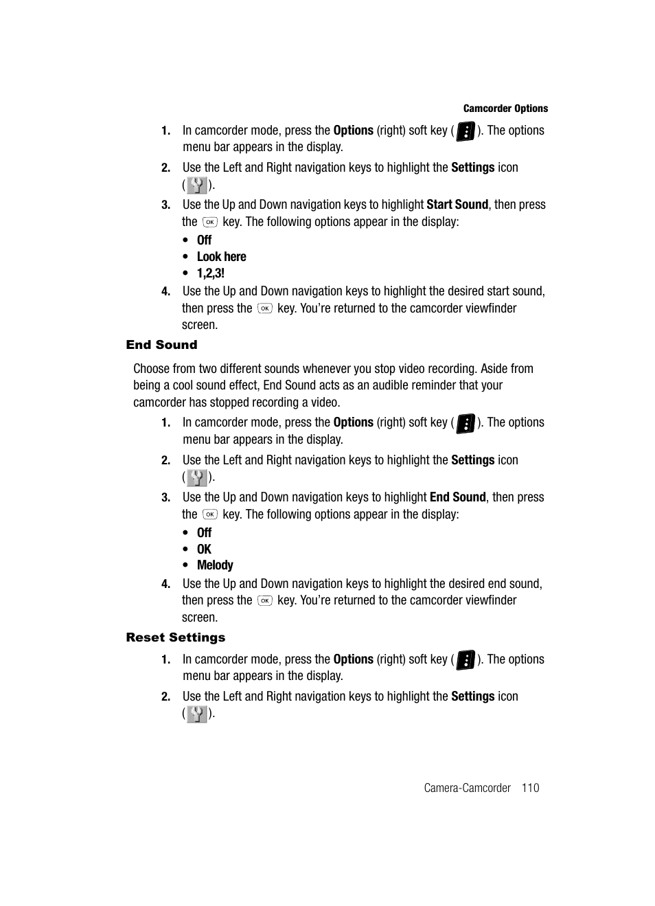 End sound, Reset settings | Samsung SCH-R610ZKAUSC User Manual | Page 113 / 188