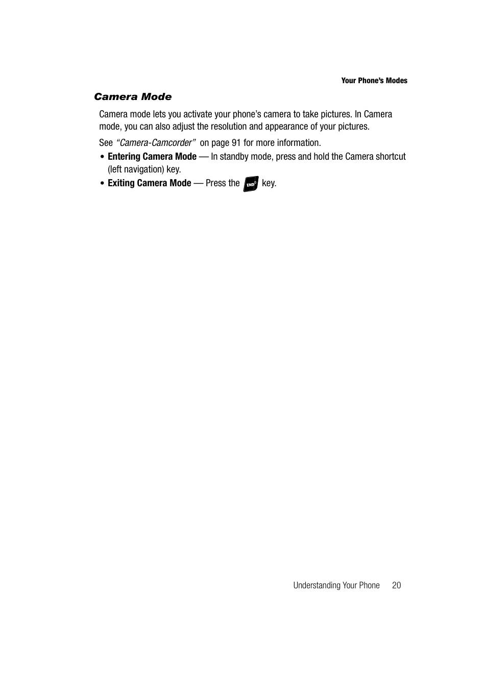 Camera mode | Samsung SCH-R610ZKAUSC User Manual | Page 23 / 188