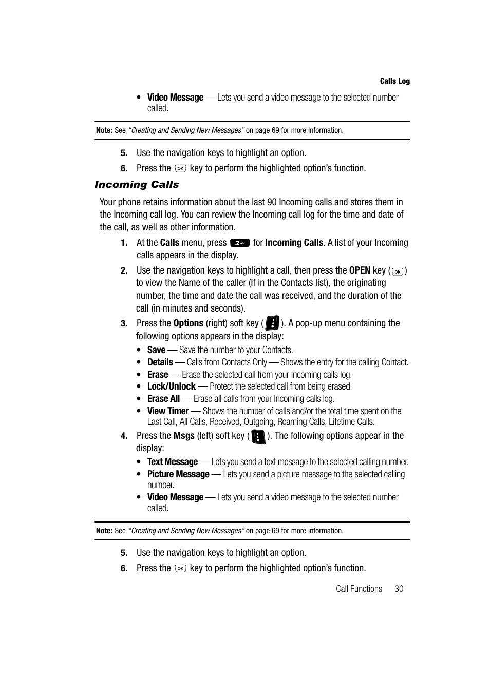 Incoming calls | Samsung SCH-R610ZKAUSC User Manual | Page 33 / 188