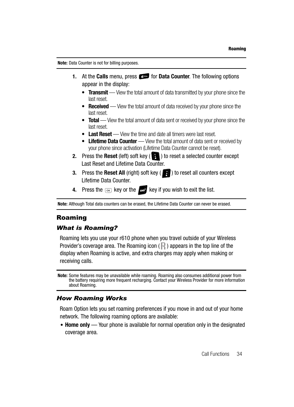 Roaming, What is roaming, How roaming works | Samsung SCH-R610ZKAUSC User Manual | Page 37 / 188