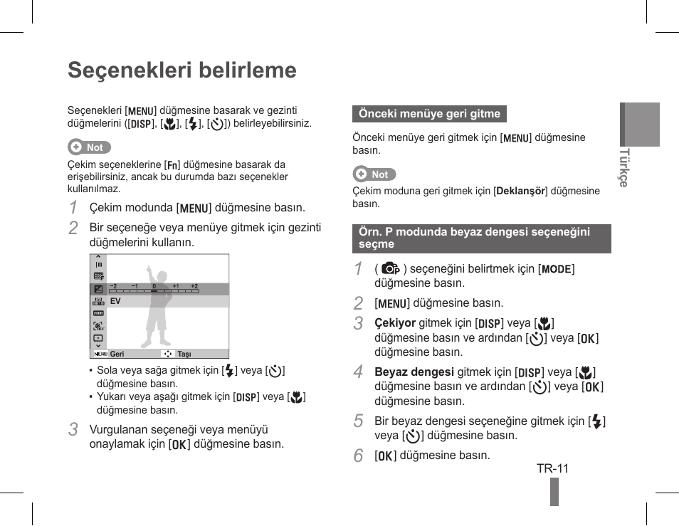 Seçenekleri belirleme | Samsung EC-PL90ZZBPAUS User Manual | Page 27 / 36