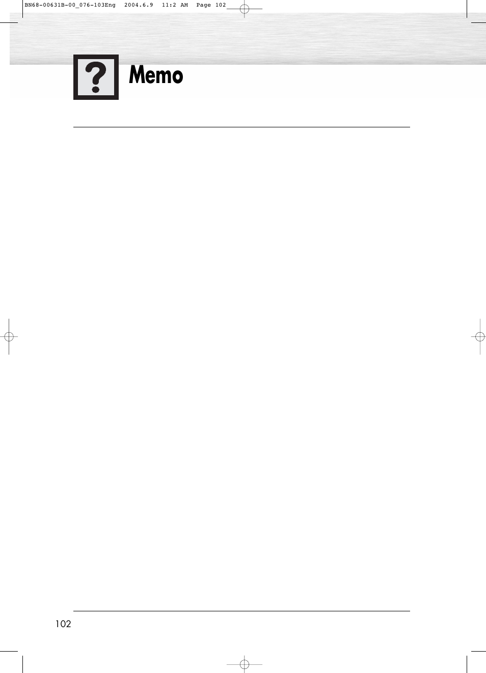 Samsung SPP4231KX-XAA User Manual | Page 102 / 104