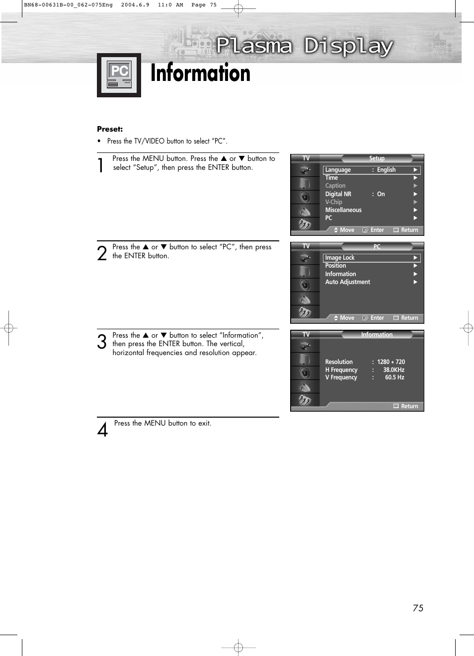 Information | Samsung SPP4231KX-XAA User Manual | Page 75 / 104