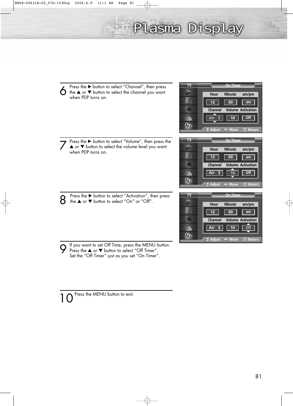Samsung SPP4231KX-XAA User Manual | Page 81 / 104