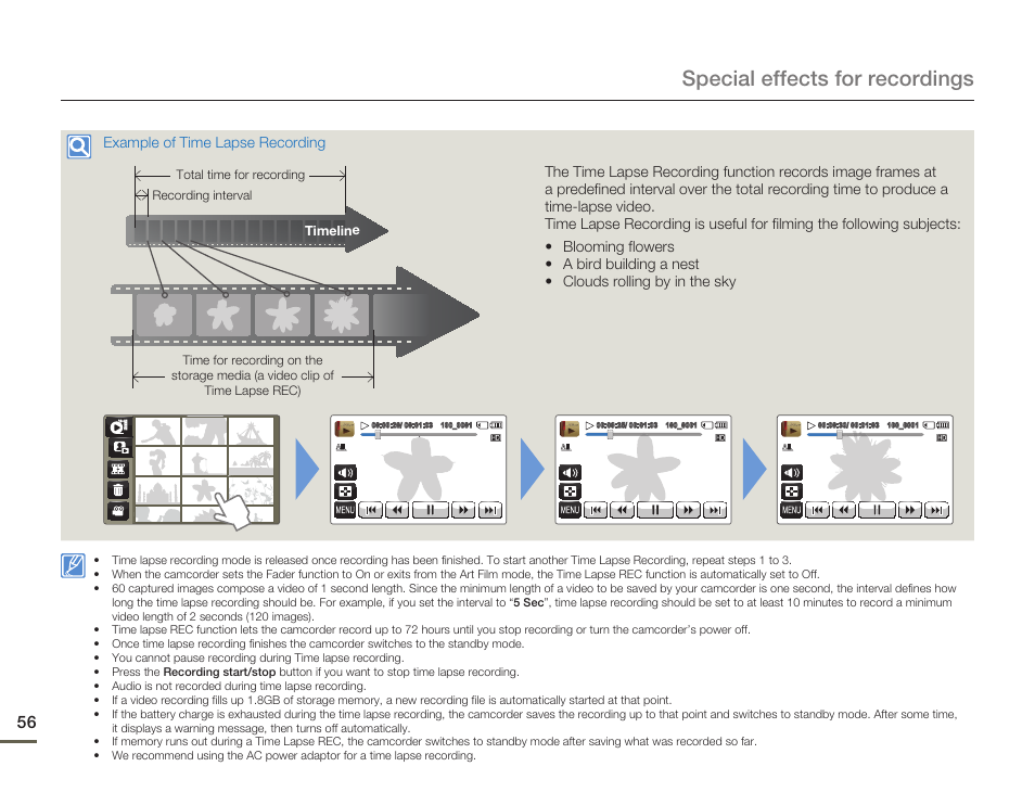 Special effects for recordings | Samsung HMX-Q10UN-XAA User Manual | Page 60 / 114