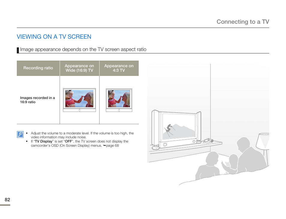 Viewing on a tv screen, Connecting to a tv viewing on a tv screen | Samsung HMX-Q10UN-XAA User Manual | Page 86 / 114