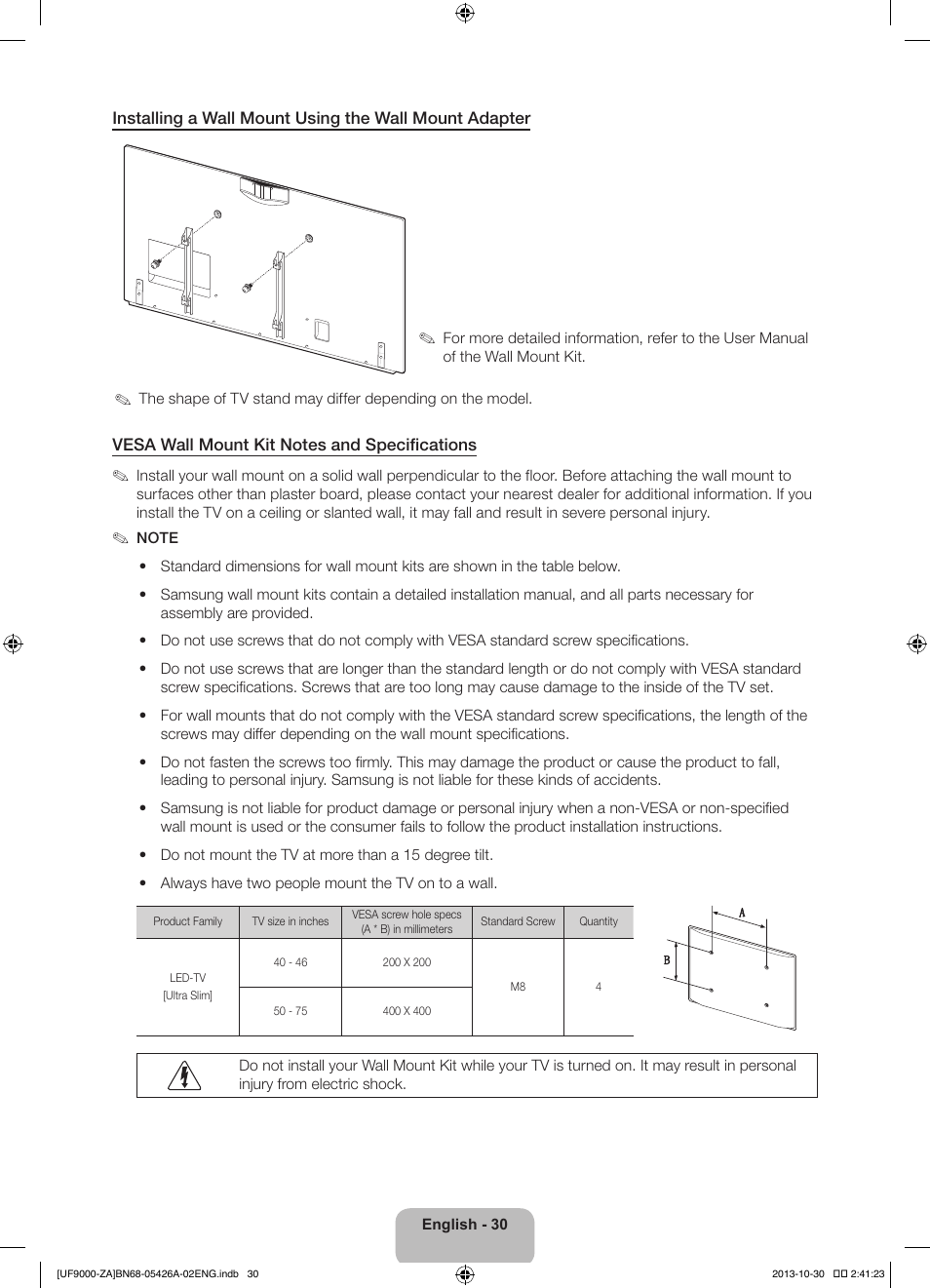 Samsung UN55F9000AFXZA User Manual | Page 30 / 39