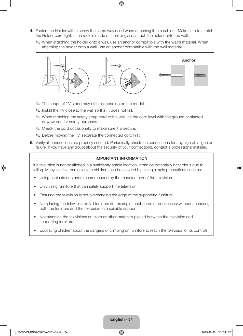 Samsung UN55F9000AFXZA User Manual | Page 34 / 39