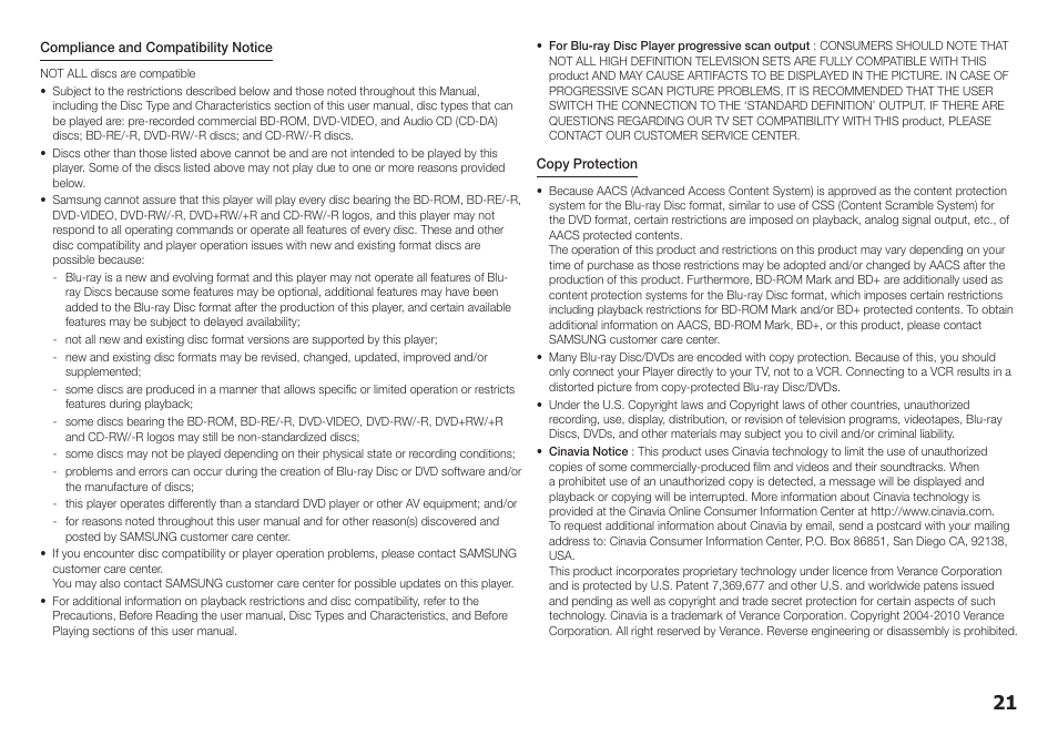 Samsung BD-F5700-ZA User Manual | Page 21 / 24