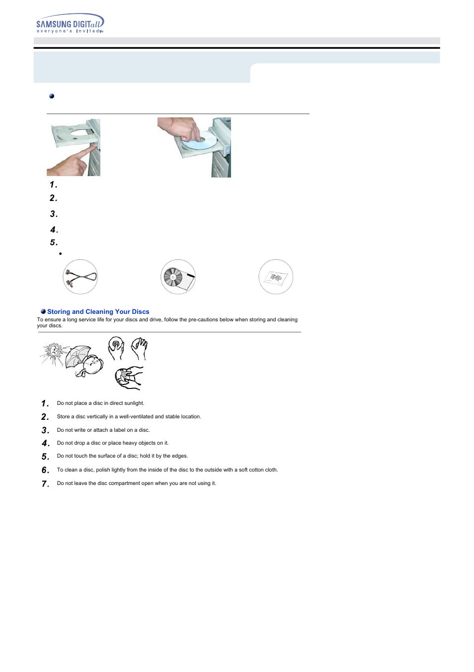 Using the drive | Samsung SC-152GEBS User Manual | Page 12 / 15
